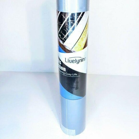 Livelynine 15.8"x394" Removable Gray Wall Paper Vinyl Shelf Liners Decor - Picture 2 of 3